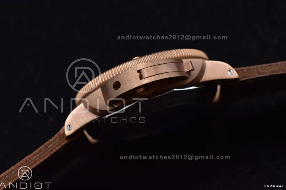 Super Edition N Bronzo Calfskin P.9000 PAM382 VSF 987 V Clone Strap 1:1 Distressed WrinkleFree Best on Brown 1008